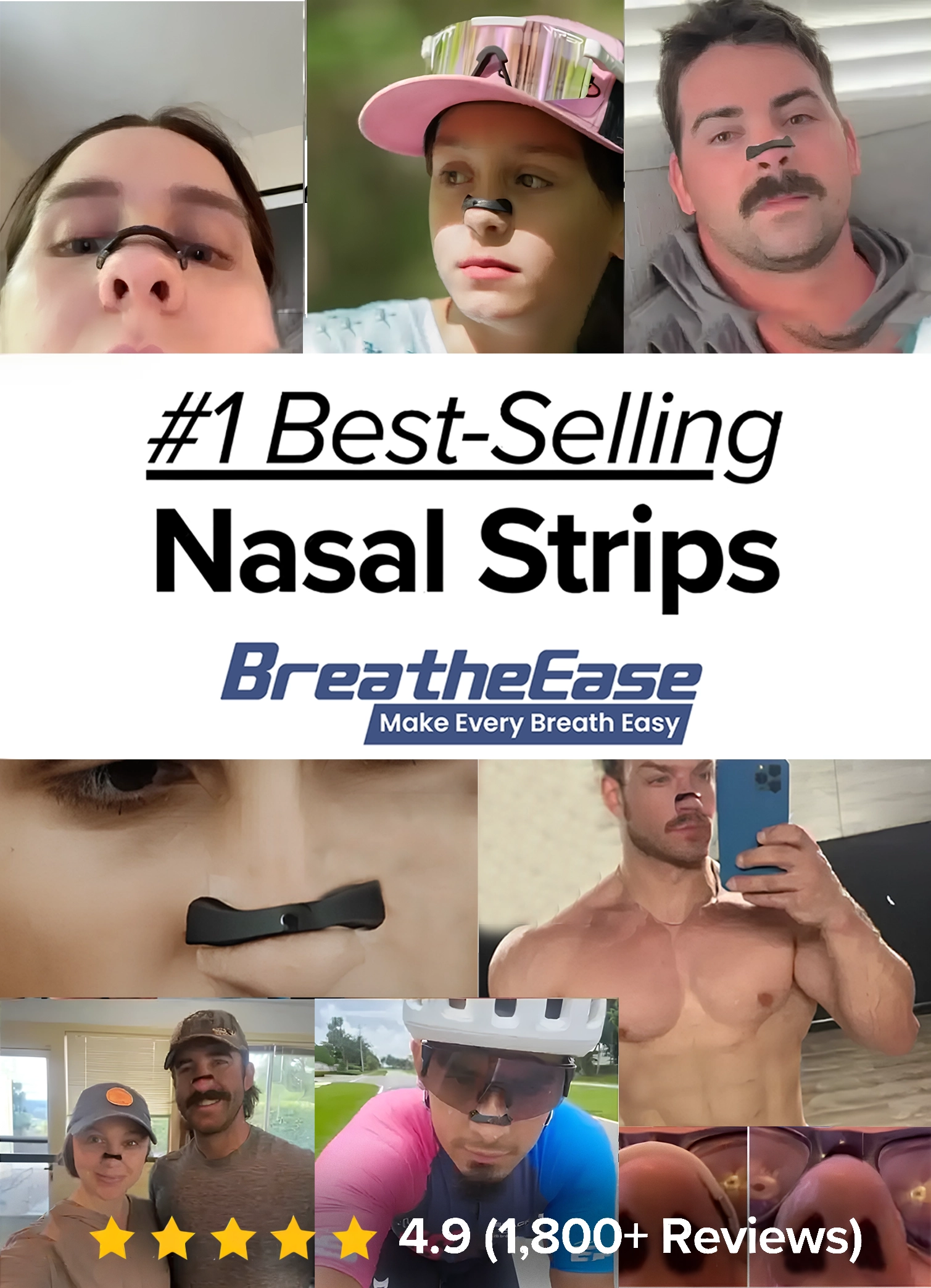 Breatheease®-Magnetic Nasal Strips